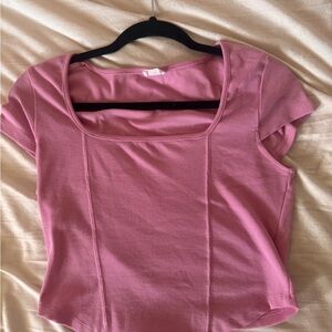 Cotton On Pink Crop Fitted Blouse